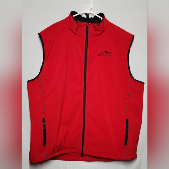 Clique Stallion Sleeveless Full Zip Vest Red 5XL Pockets - Picture 11 of 12